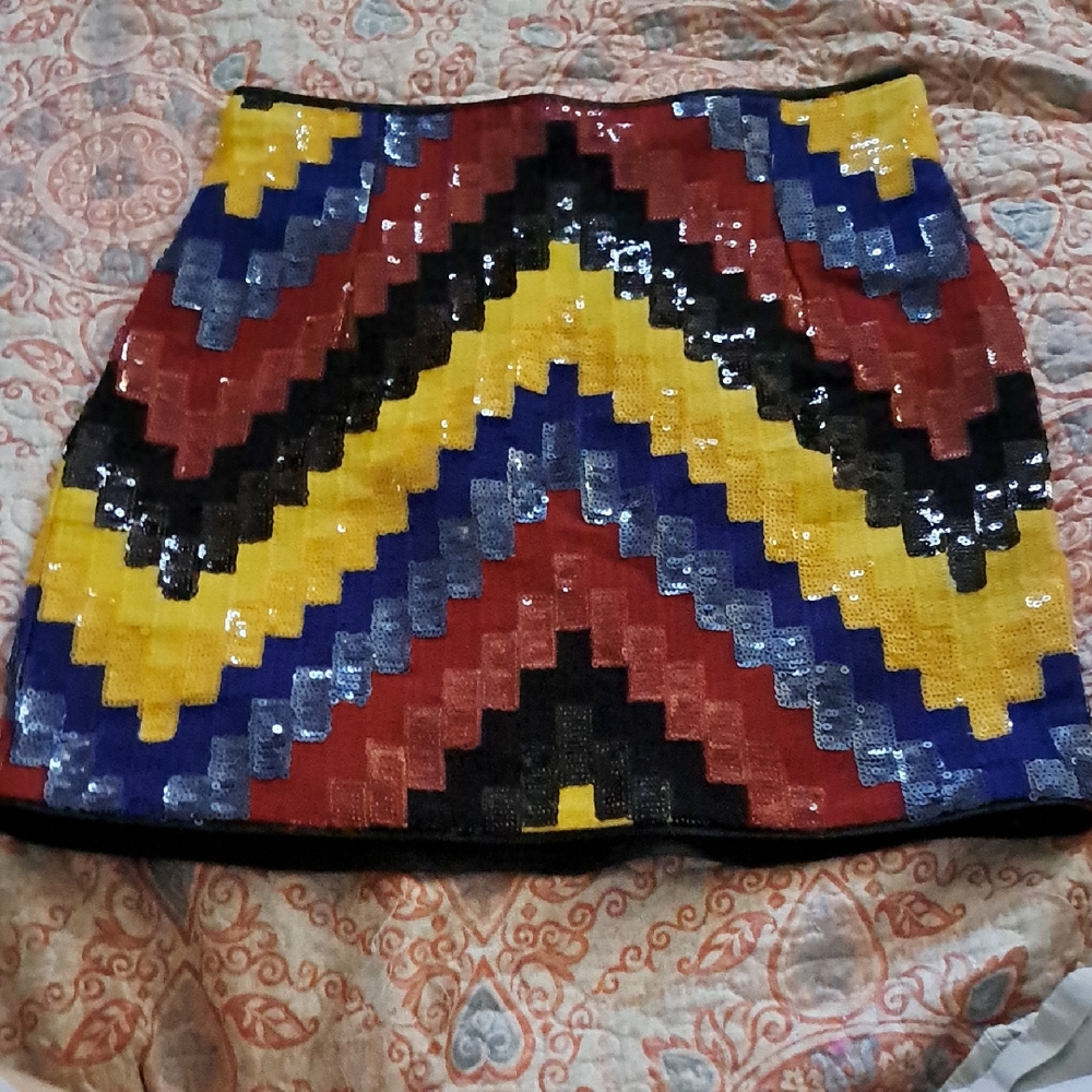H&M Multicolor Sequin Pencil Skirt